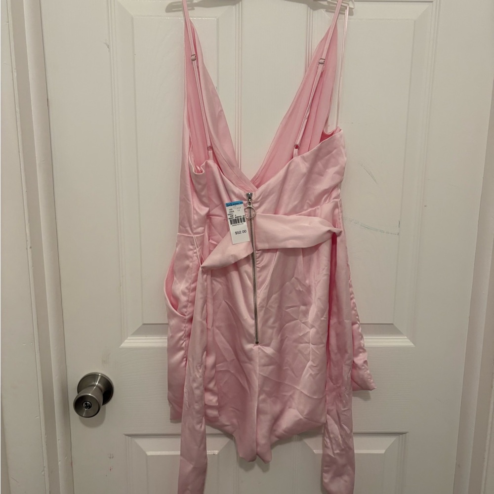 Pink Sleeveless Wrap Dress - Picture 3 of 7